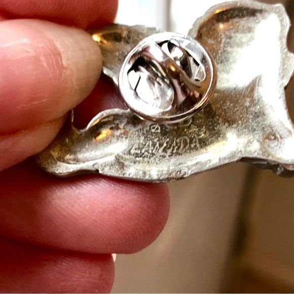 3 silver tone pins: Angel, snowman, and Santa - Picture 6 of 8